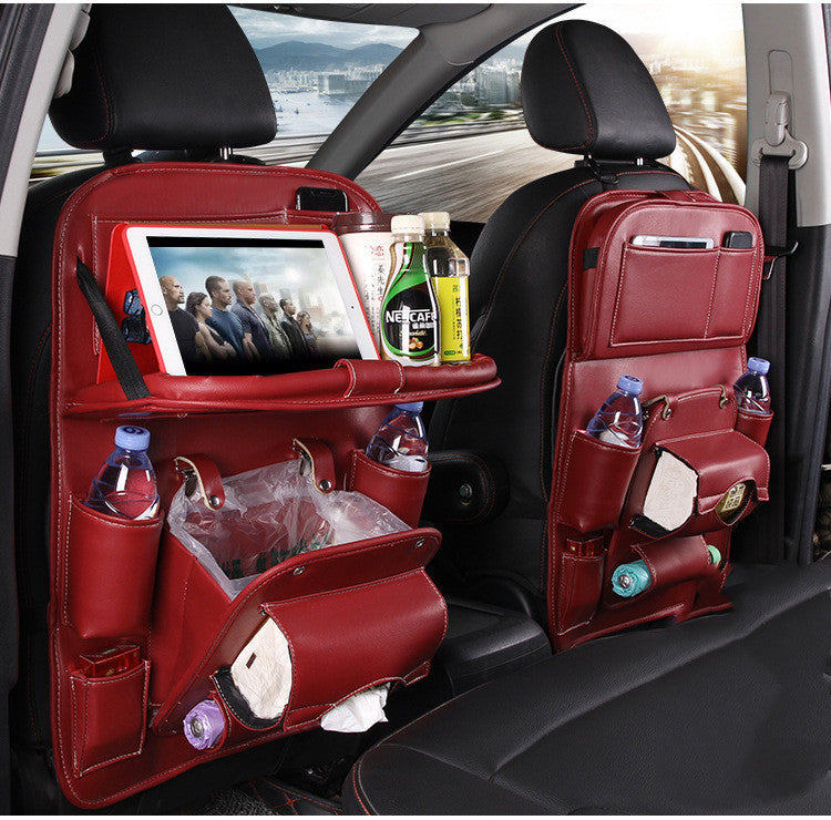 PU Leather Car Storage Bag Multifunction Seat Back