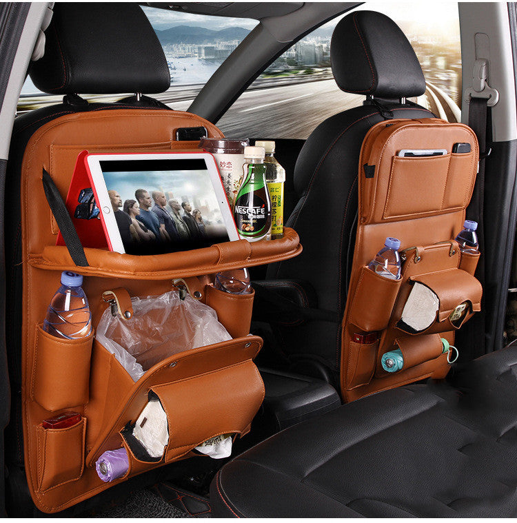 PU Leather Car Storage Bag Multifunction Seat Back