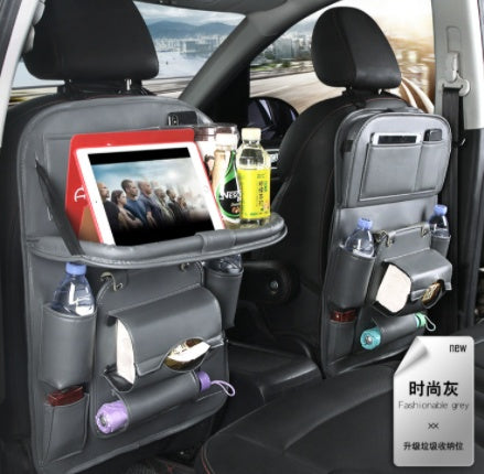 PU Leather Car Storage Bag Multifunction Seat Back