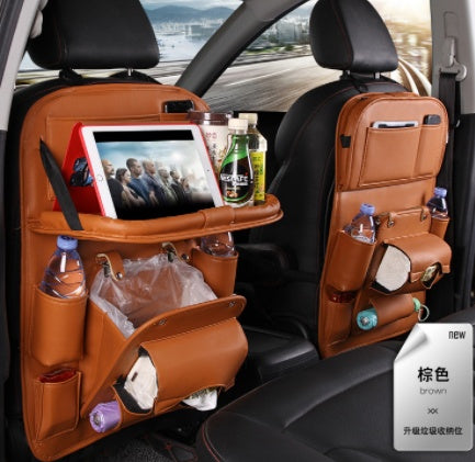PU Leather Car Storage Bag Multifunction Seat Back