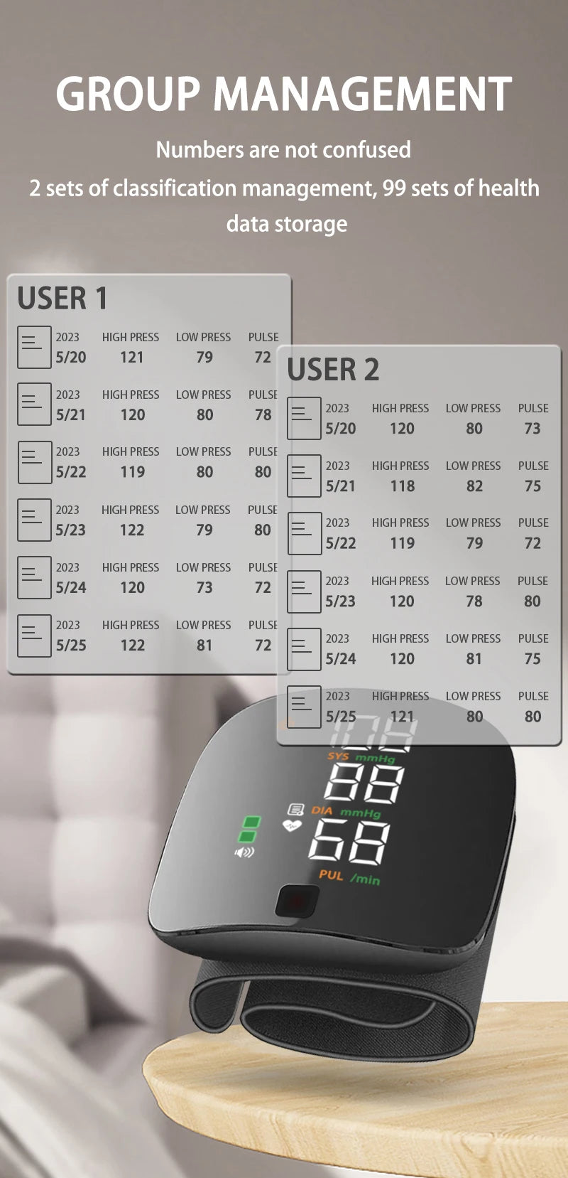 Tensiomètre numérique rechargeable