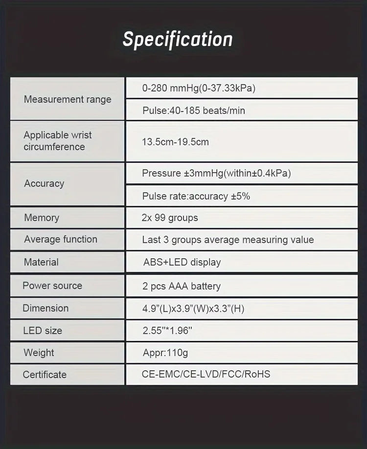 Tensiomètre numérique rechargeable